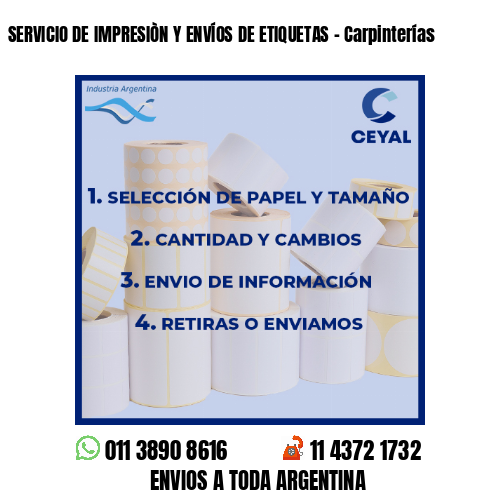 SERVICIO DE IMPRESIÒN Y ENVÍOS DE ETIQUETAS – Carpinterías