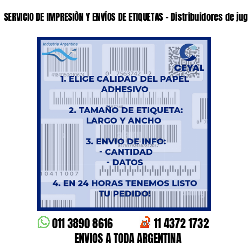 SERVICIO DE IMPRESIÒN Y ENVÍOS DE ETIQUETAS – Distribuidores de juguetes