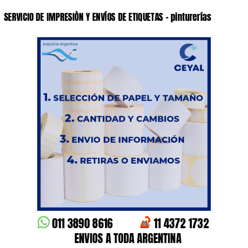 SERVICIO DE IMPRESIÒN Y ENVÍOS DE ETIQUETAS – pinturerías