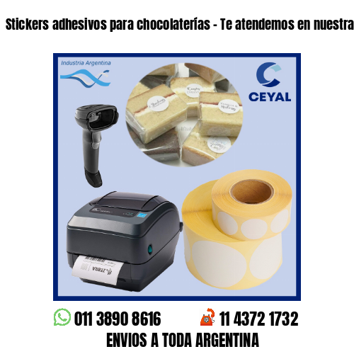 Stickers adhesivos para chocolaterías – Te atendemos en nuestras redes!