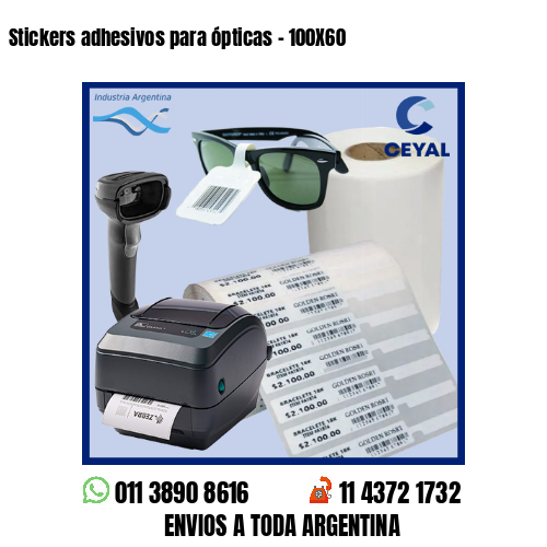 Stickers adhesivos para ópticas – 100X60
