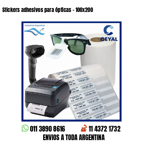 Stickers adhesivos para ópticas – 100×200