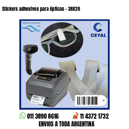 Stickers adhesivos para ópticas – 38X20