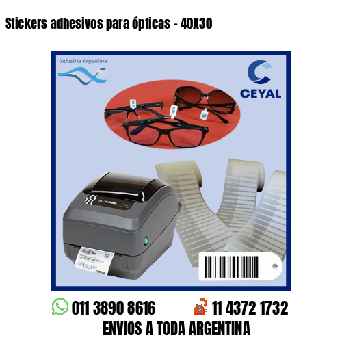 Stickers adhesivos para ópticas – 40X30