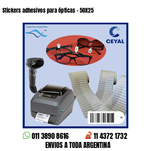 Stickers adhesivos para ópticas – 50X25