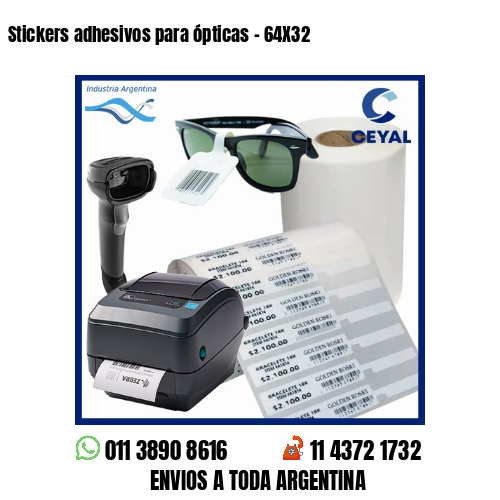 Stickers adhesivos para ópticas – 64X32