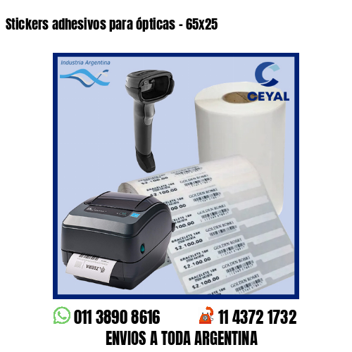 Stickers adhesivos para ópticas – 65×25
