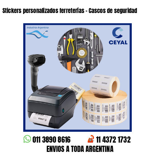 Stickers personalizados ferreterías - Cascos de seguridad