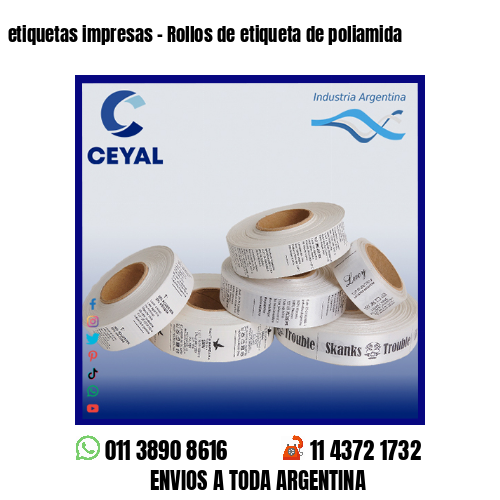 etiquetas impresas – Rollos de etiqueta de poliamida