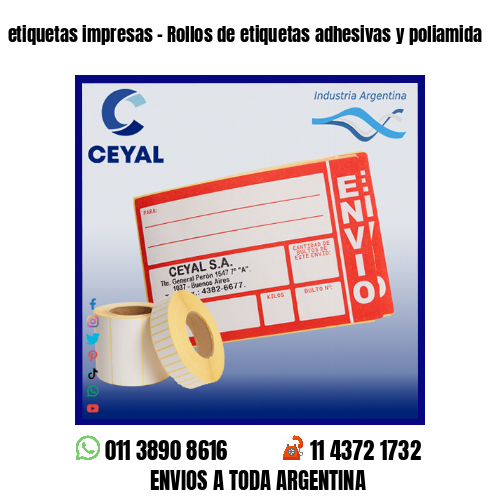 etiquetas impresas – Rollos de etiquetas adhesivas y poliamida