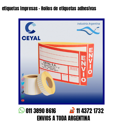 etiquetas impresas – Rollos de etiquetas adhesivas