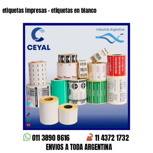 etiquetas impresas – etiquetas en blanco