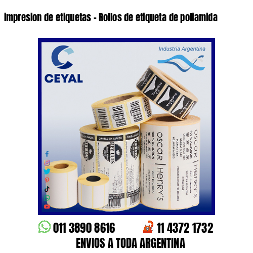 impresion de etiquetas – Rollos de etiqueta de poliamida