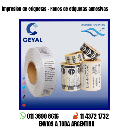 impresion de etiquetas – Rollos de etiquetas adhesivas