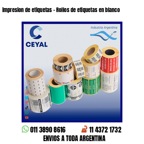 impresion de etiquetas – Rollos de etiquetas en blanco