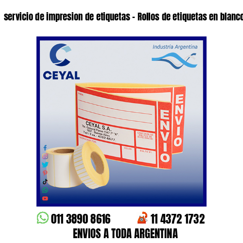 servicio de impresion de etiquetas – Rollos de etiquetas en blanco