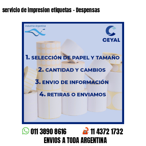 servicio de impresion etiquetas – Despensas