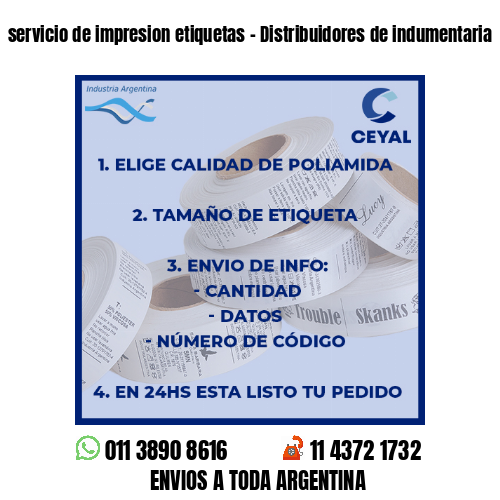 servicio de impresion etiquetas – Distribuidores de indumentaria