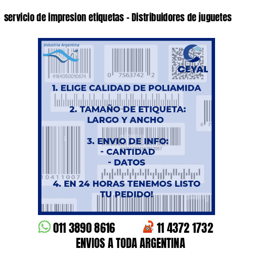 servicio de impresion etiquetas – Distribuidores de juguetes