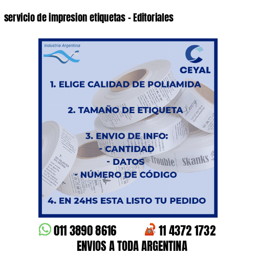 servicio de impresion etiquetas – Editoriales