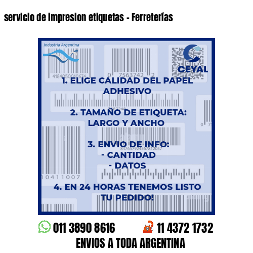 servicio de impresion etiquetas – Ferreterías