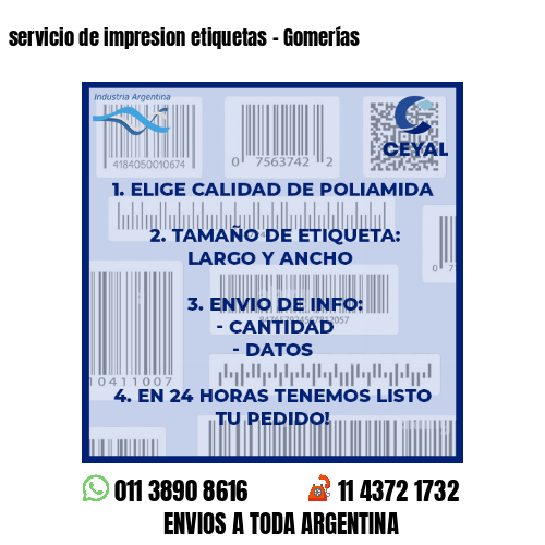 servicio de impresion etiquetas – Gomerías