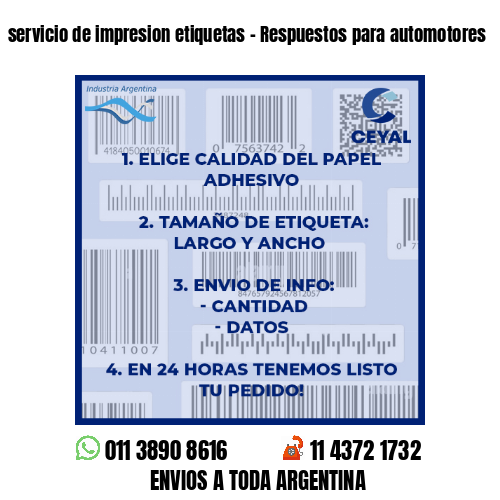 servicio de impresion etiquetas – Respuestos para automotores
