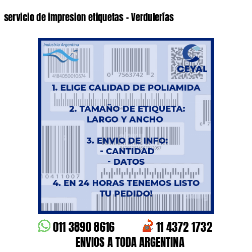 servicio de impresion etiquetas – Verdulerías