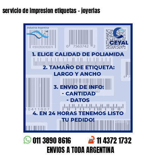 servicio de impresion etiquetas – joyerias