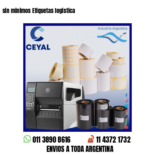 sin minimos Etiquetas logistica