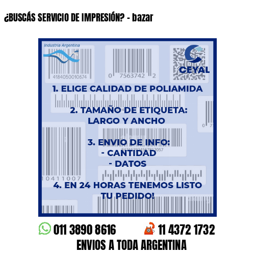 ¿BUSCÁS SERVICIO DE IMPRESIÓN? – bazar