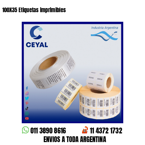 100X35 Etiquetas imprimibles