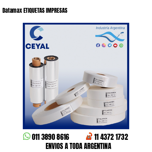 Datamax ETIQUETAS IMPRESAS