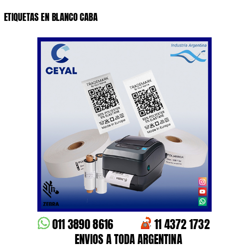 ETIQUETAS EN BLANCO CABA