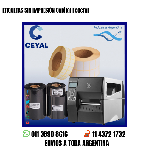 ETIQUETAS SIN IMPRESIÓN Capital Federal