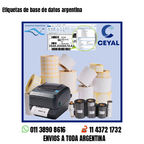 Etiquetas de base de datos argentina