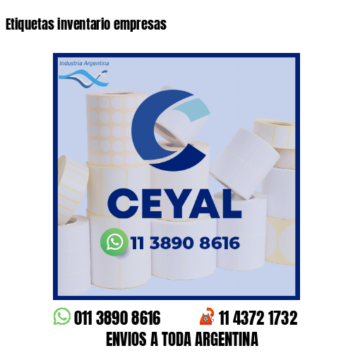 Etiquetas inventario empresas 