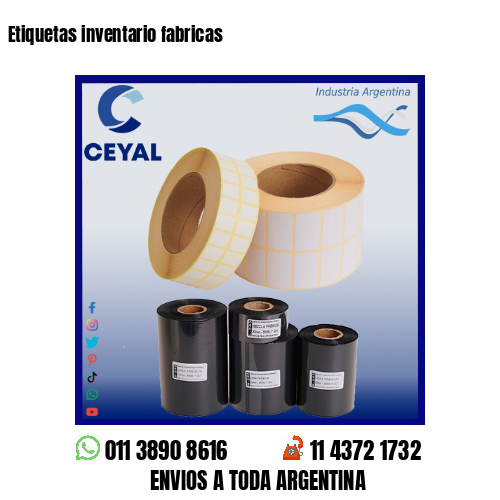 Etiquetas inventario fabricas