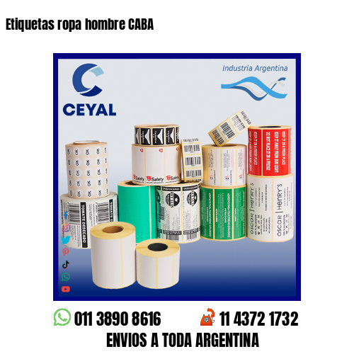 Etiquetas ropa hombre CABA