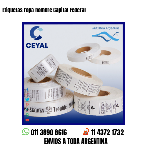 Etiquetas ropa hombre Capital Federal