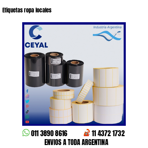 Etiquetas ropa locales