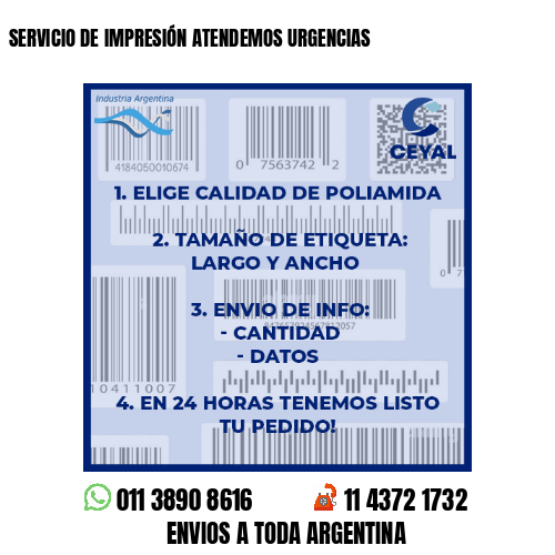 SERVICIO DE IMPRESIÓN ATENDEMOS URGENCIAS