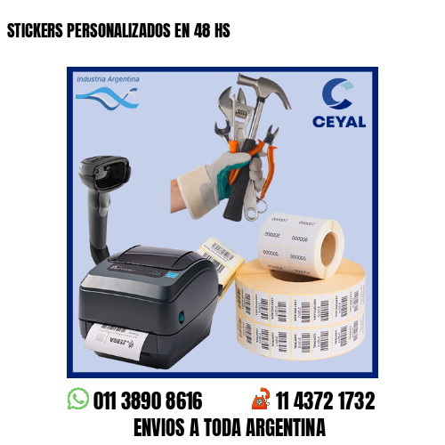 STICKERS PERSONALIZADOS EN 48 HS