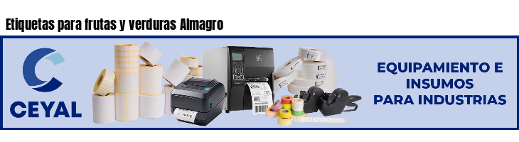 Etiquetas para frutas y verduras Almagro