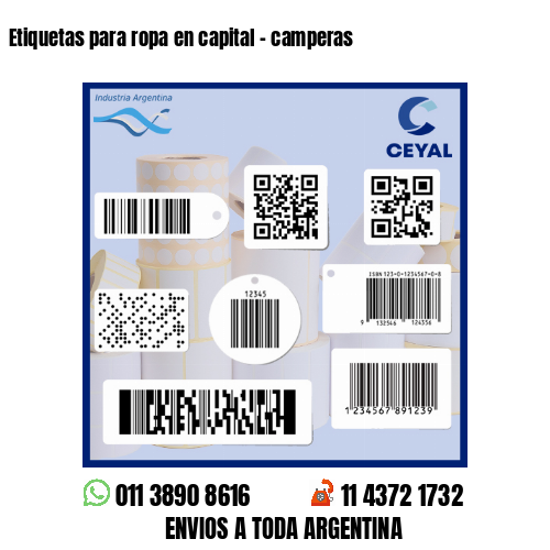 Etiquetas para ropa en capital - camperas