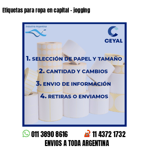 Etiquetas para ropa en capital – jogging