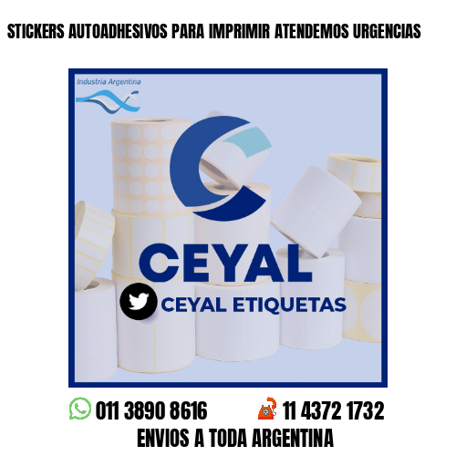 STICKERS AUTOADHESIVOS PARA IMPRIMIR ATENDEMOS URGENCIAS