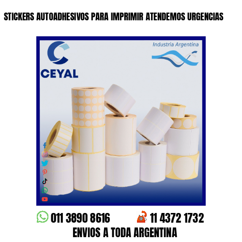 STICKERS AUTOADHESIVOS PARA IMPRIMIR ATENDEMOS URGENCIAS