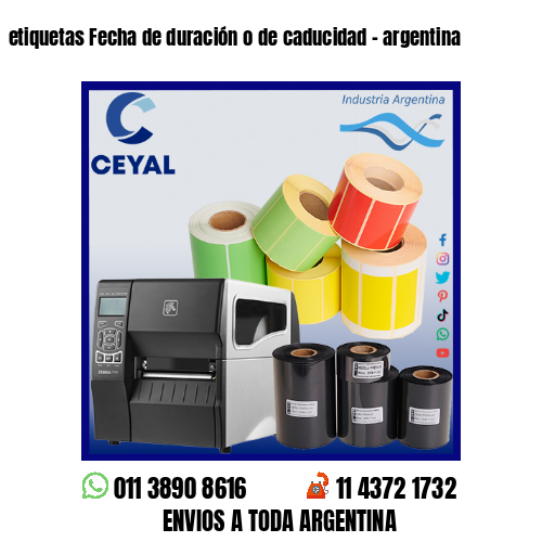 etiquetas Fecha de duración o de caducidad – argentina
