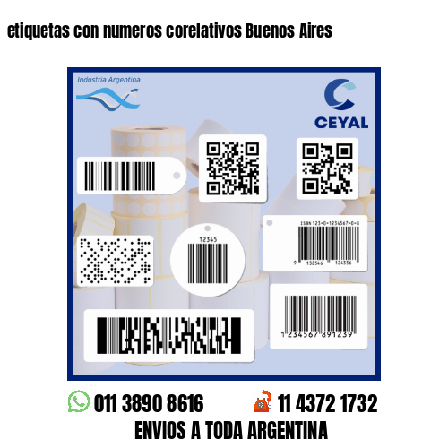 etiquetas con numeros corelativos Buenos Aires